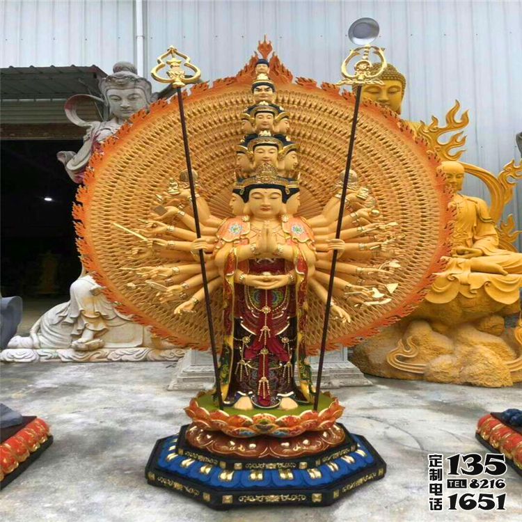 寺廟景區(qū)玻璃鋼漆金大型景觀千手觀音雕塑 寺廟景區(qū)玻璃鋼漆金大型景觀千手觀音雕塑