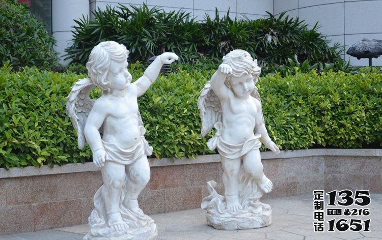 廣場擺放玻璃鋼小天使西方人物雕塑 廣場擺放玻璃鋼小天使西方人物雕塑