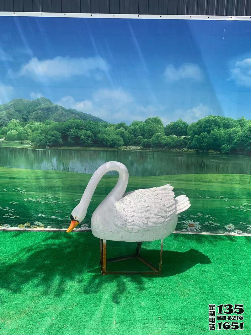 景區拍照玻璃鋼仿真動物天鵝雕塑 景區拍照玻璃鋼仿真動物天鵝雕塑