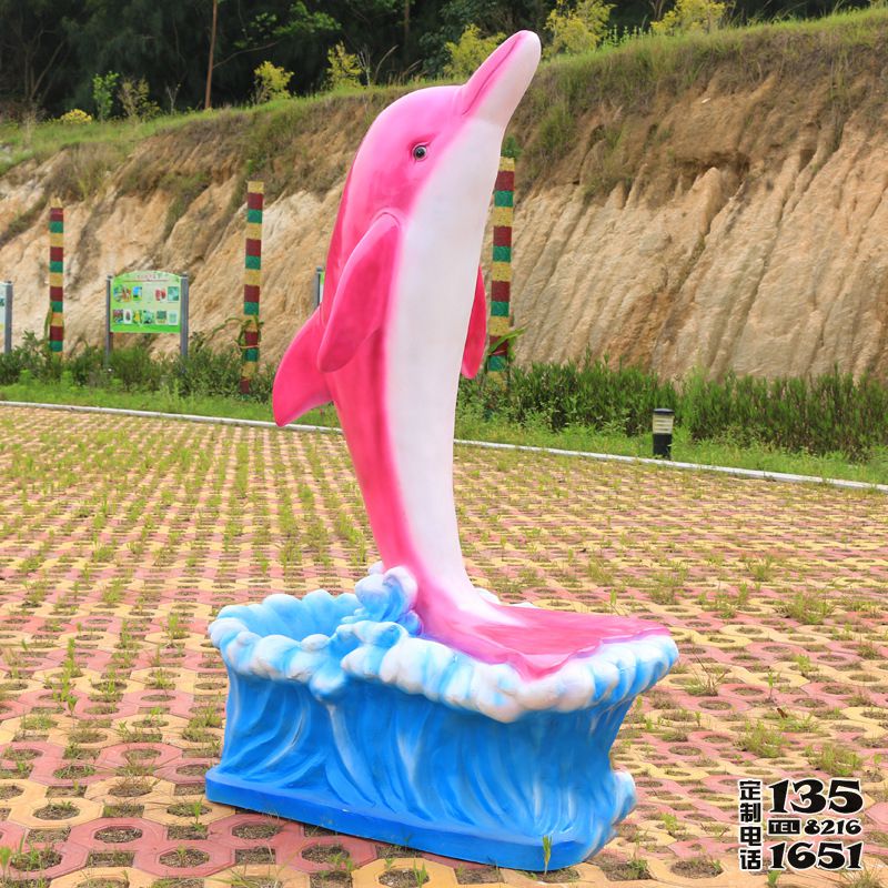 海洋公園玻璃鋼仿真創意彩繪海豚雕塑 海洋公園玻璃鋼仿真創意彩繪海豚雕塑