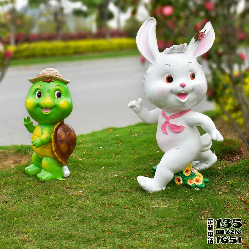 公園草坪創意玻璃鋼可愛卡通動物雕塑 公園草坪創意玻璃鋼可愛卡通動物雕塑
