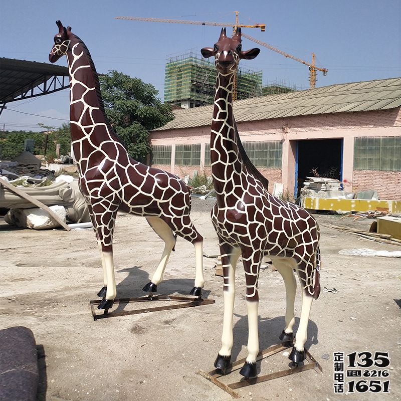 卡通長頸鹿動物商城美陳園林景觀擺件玻璃鋼雕塑 卡通長頸鹿動物商城美陳園林景觀擺件玻璃鋼雕塑