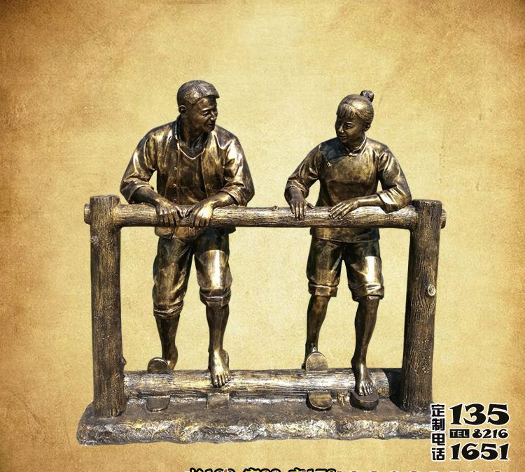 景區廣場農耕文化踩水車人物玻璃鋼仿銅雕塑 景區廣場農耕文化踩水車人物玻璃鋼仿銅雕塑