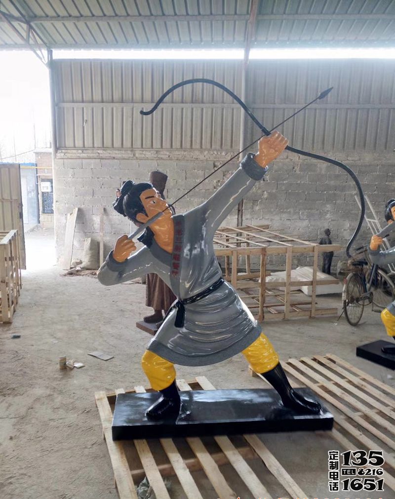 園林景區(qū)玻璃鋼射箭古代卡通人物雕塑 園林景區(qū)玻璃鋼射箭古代卡通人物雕塑