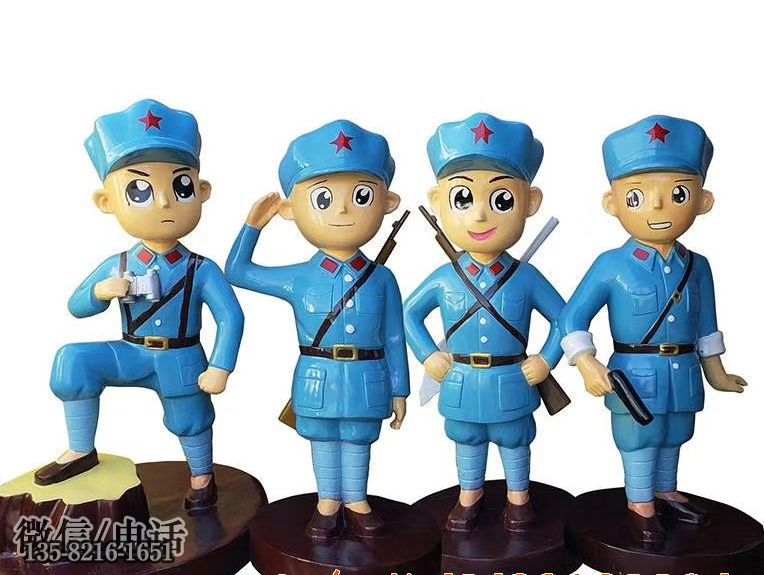 紅軍戰(zhàn)士卡通玻璃鋼八路軍雕塑 紅軍戰(zhàn)士卡通玻璃鋼八路軍雕塑